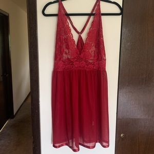 3X red flowey Lingerie top